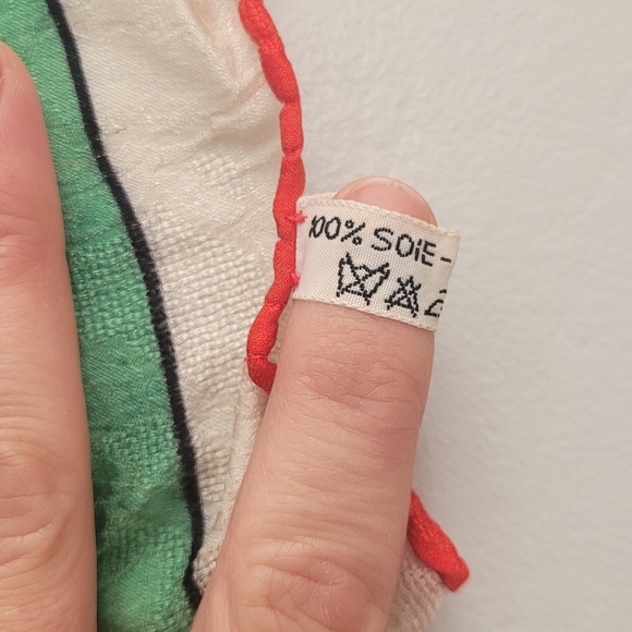 LANVIN Paris Vintage 100% Silk Multicolored Scarf Retro Striped Pattern - Picture 6 of 11